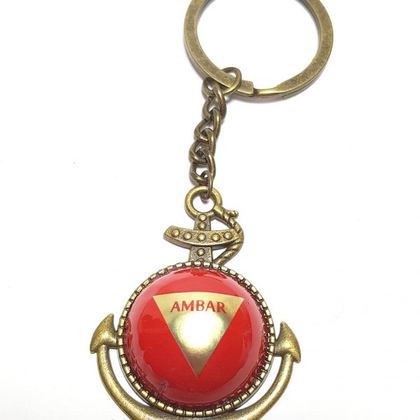 Llavero ancla Ambar roja