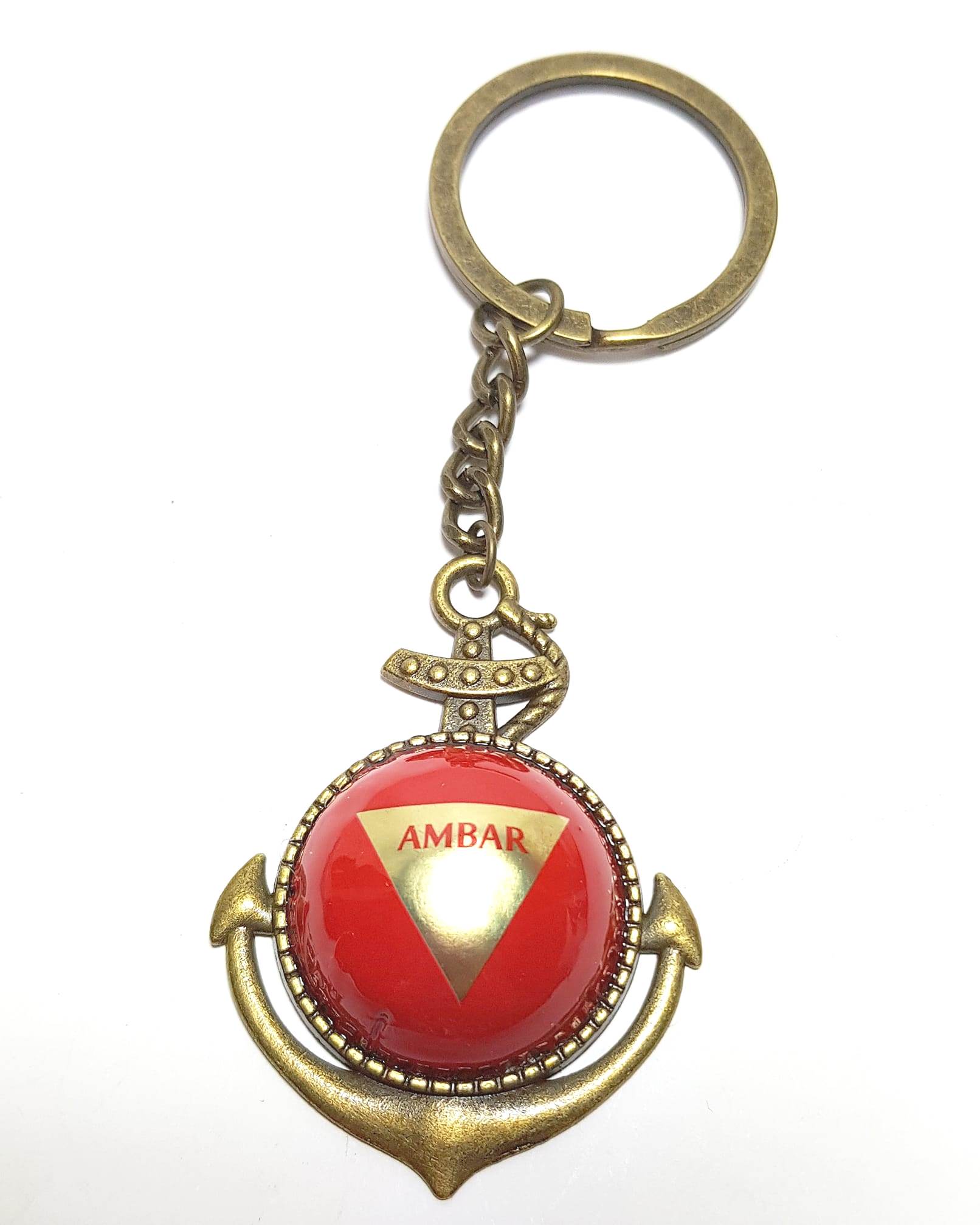 Llavero ancla Ambar roja
