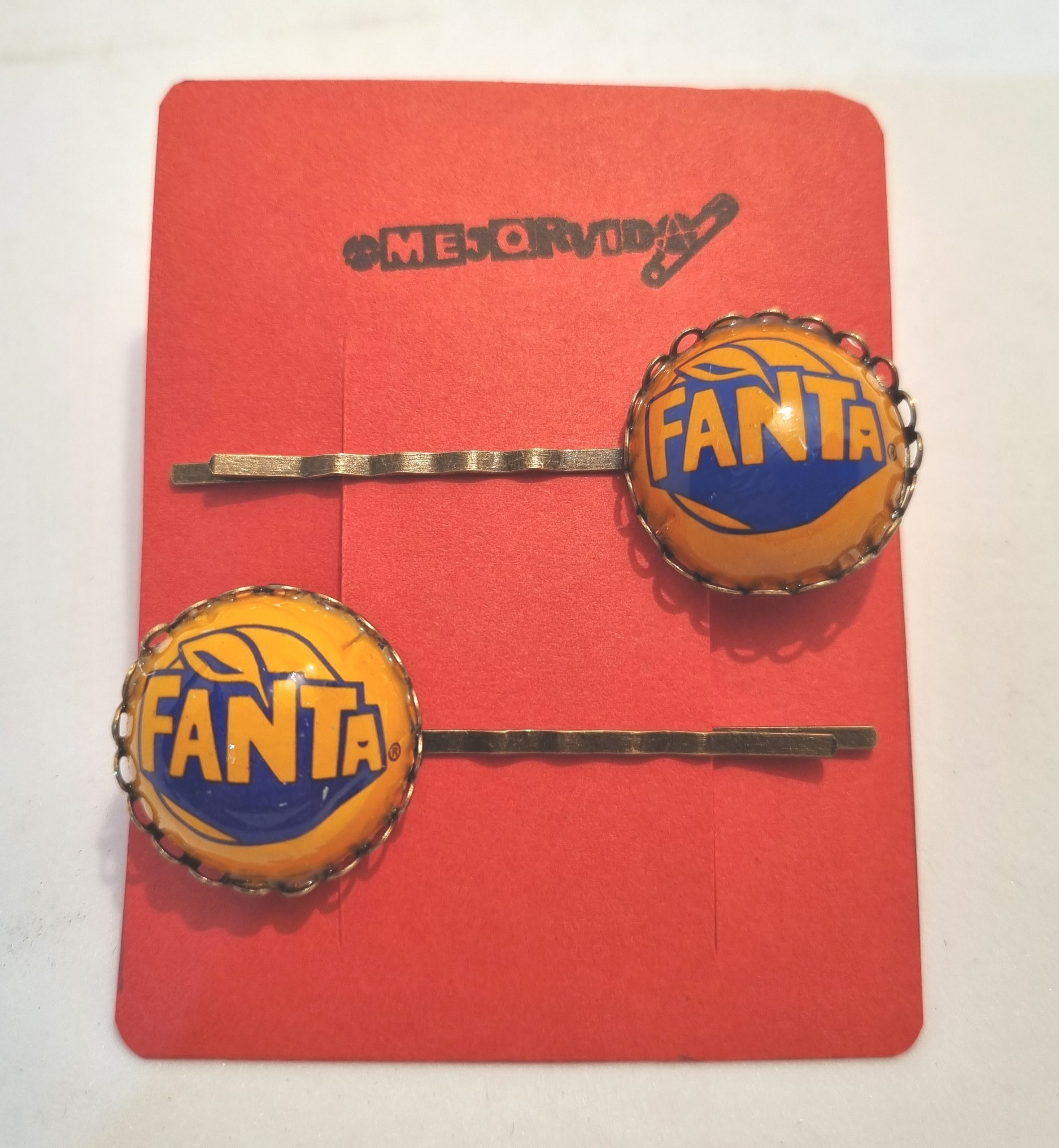 Foto del pack de horquillas de Fanta de naranja