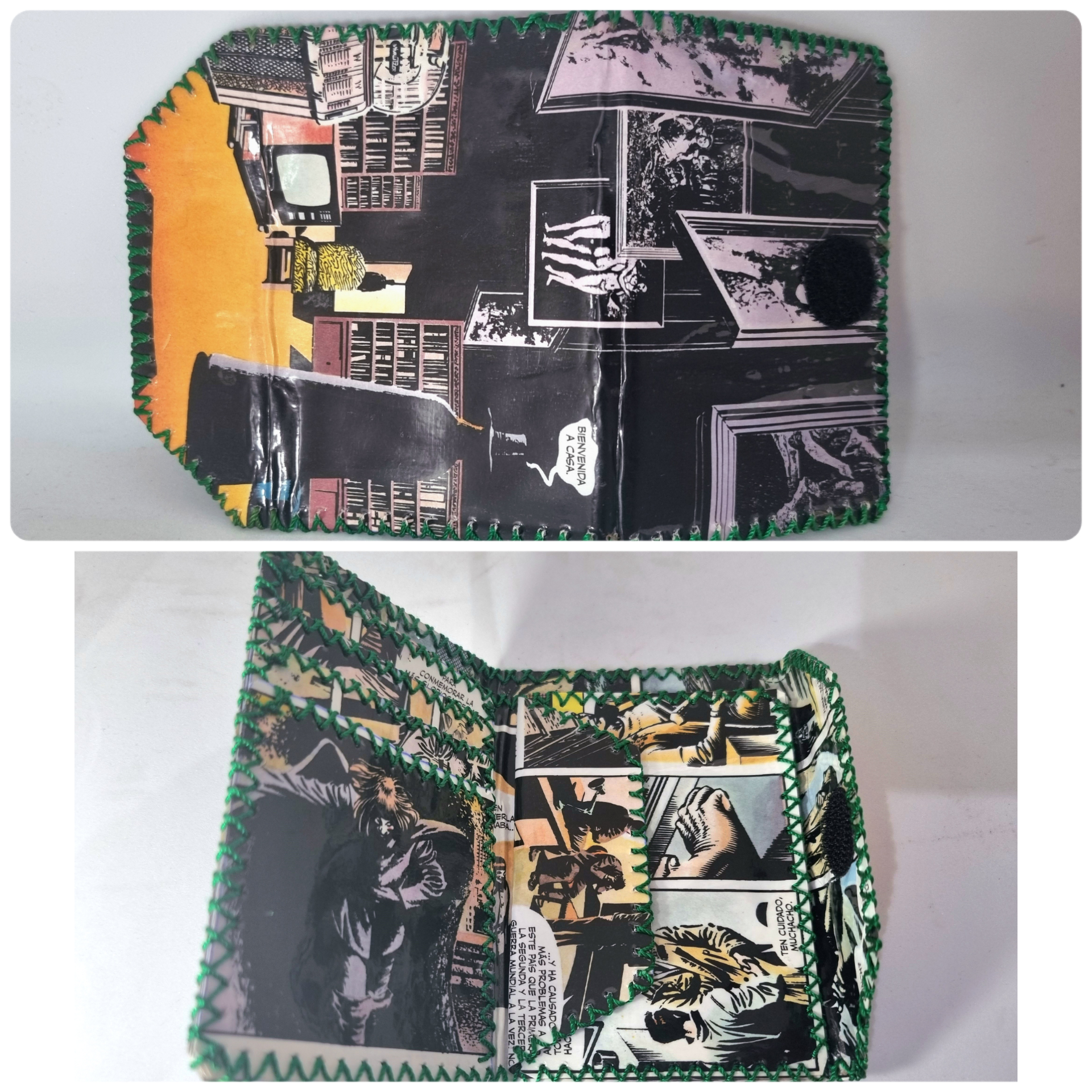 Foto del interior y exterior de la cartera