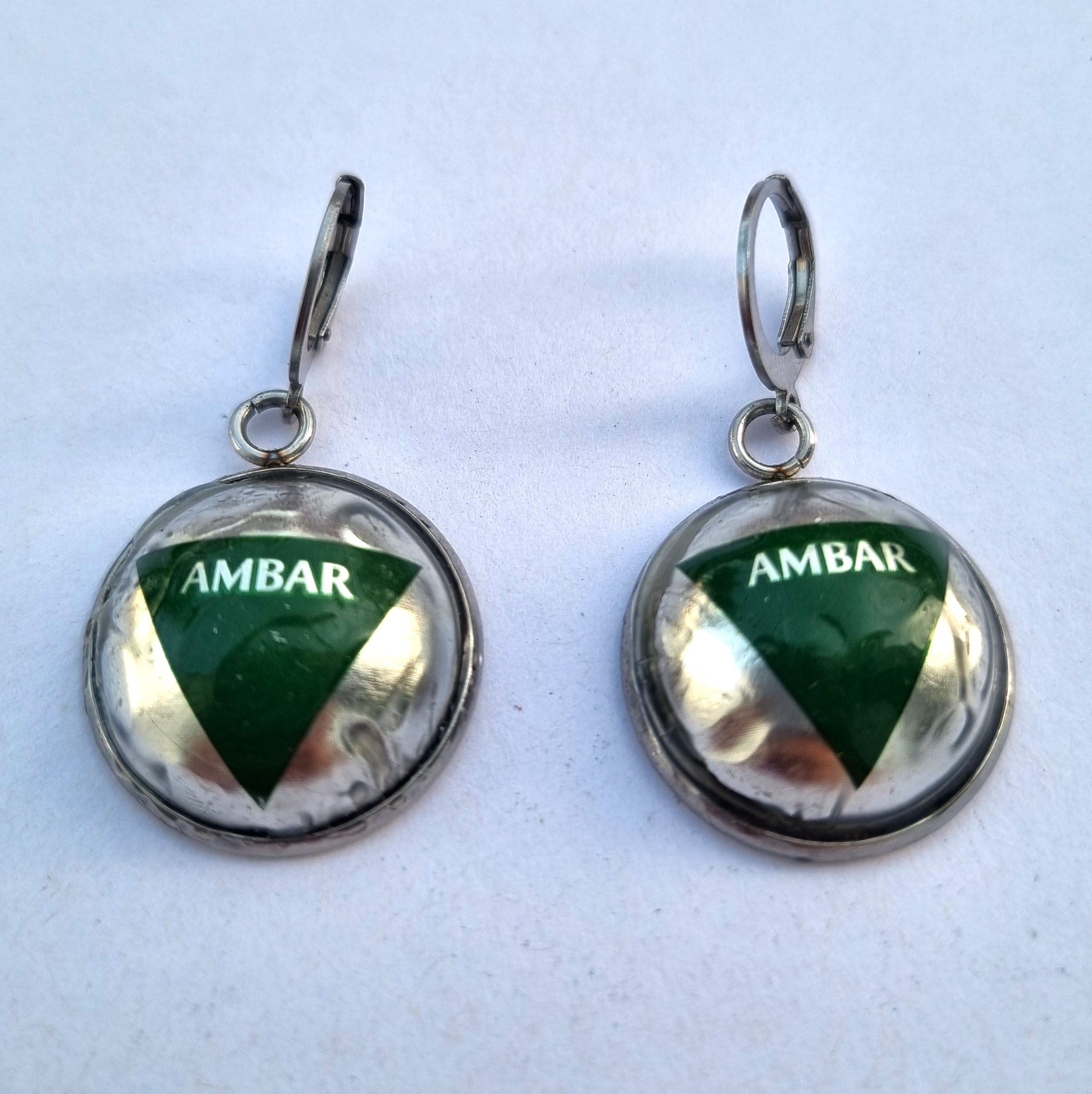 Foto frontal de los Pendientes Ambar Radler
