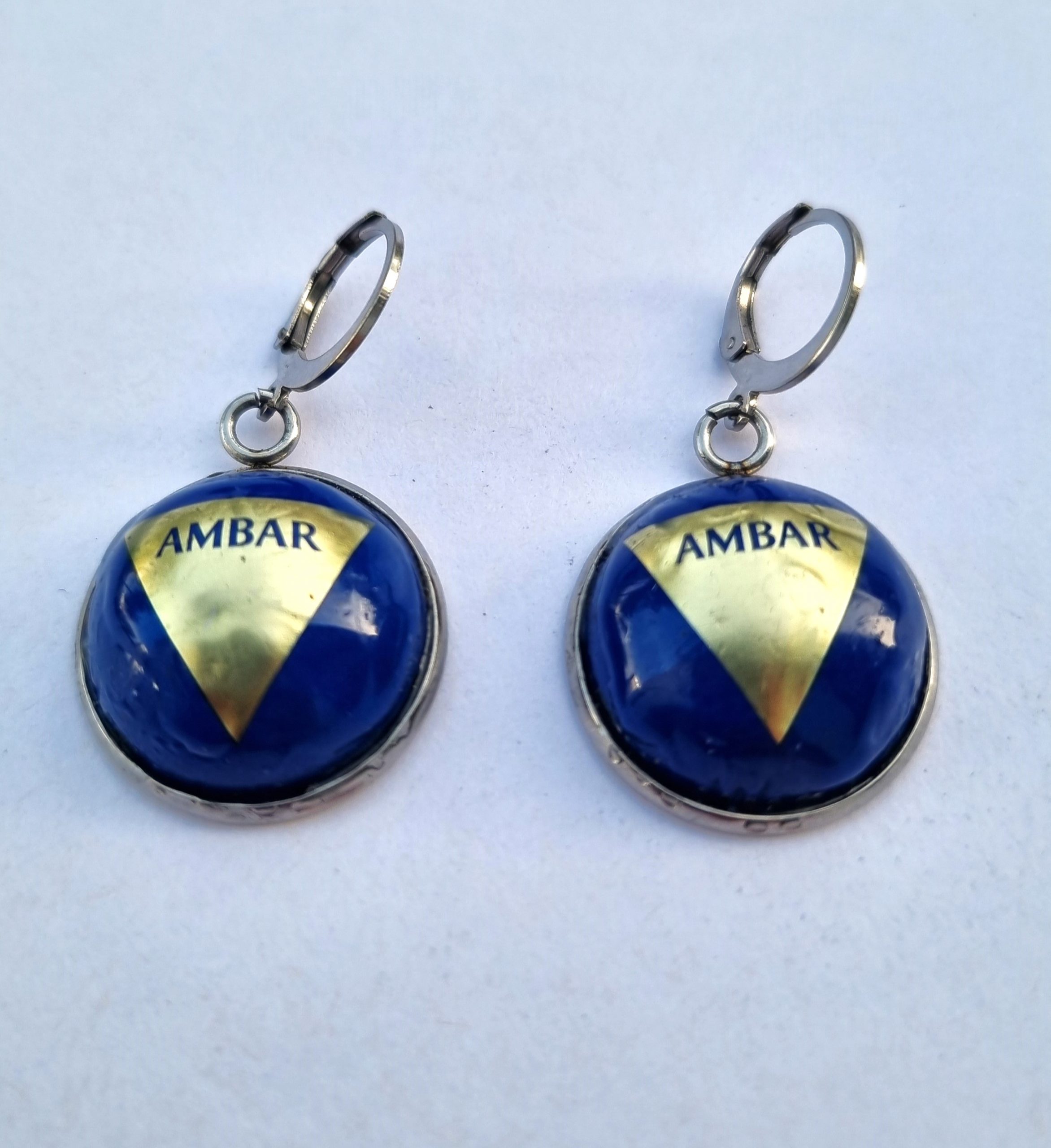 Foto frontal de los Pendientes Ambar SIN