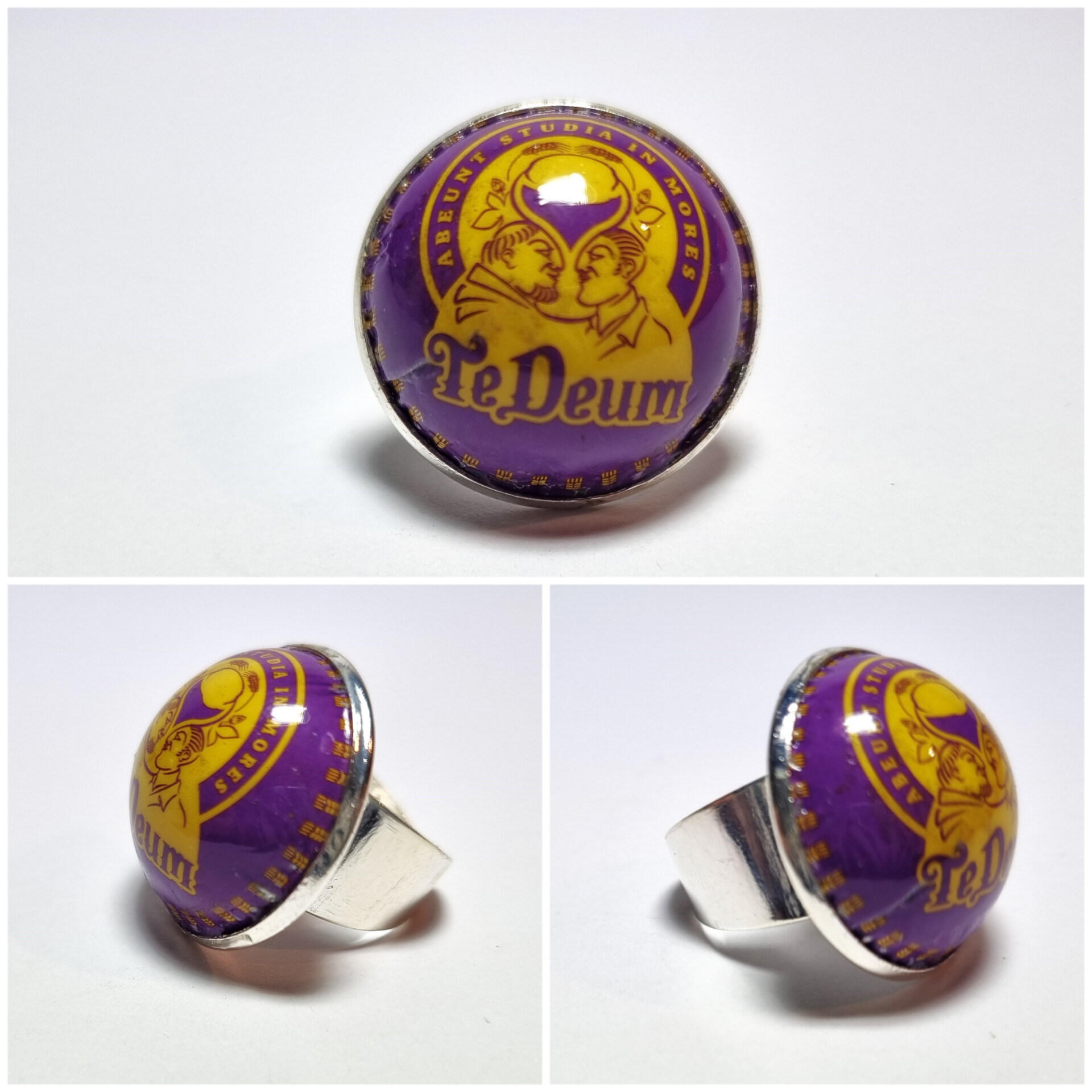 Collage de fotos de Anillo Colección XXL Te Deum desde varios ángulos