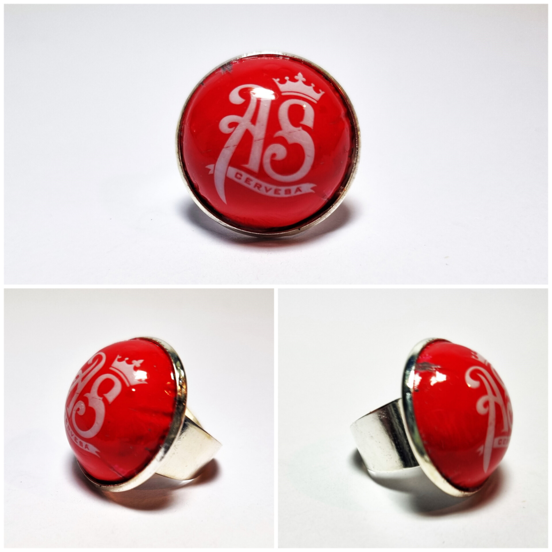 Collage de fotos del Anillo Colección XXL As desde varios ángulos