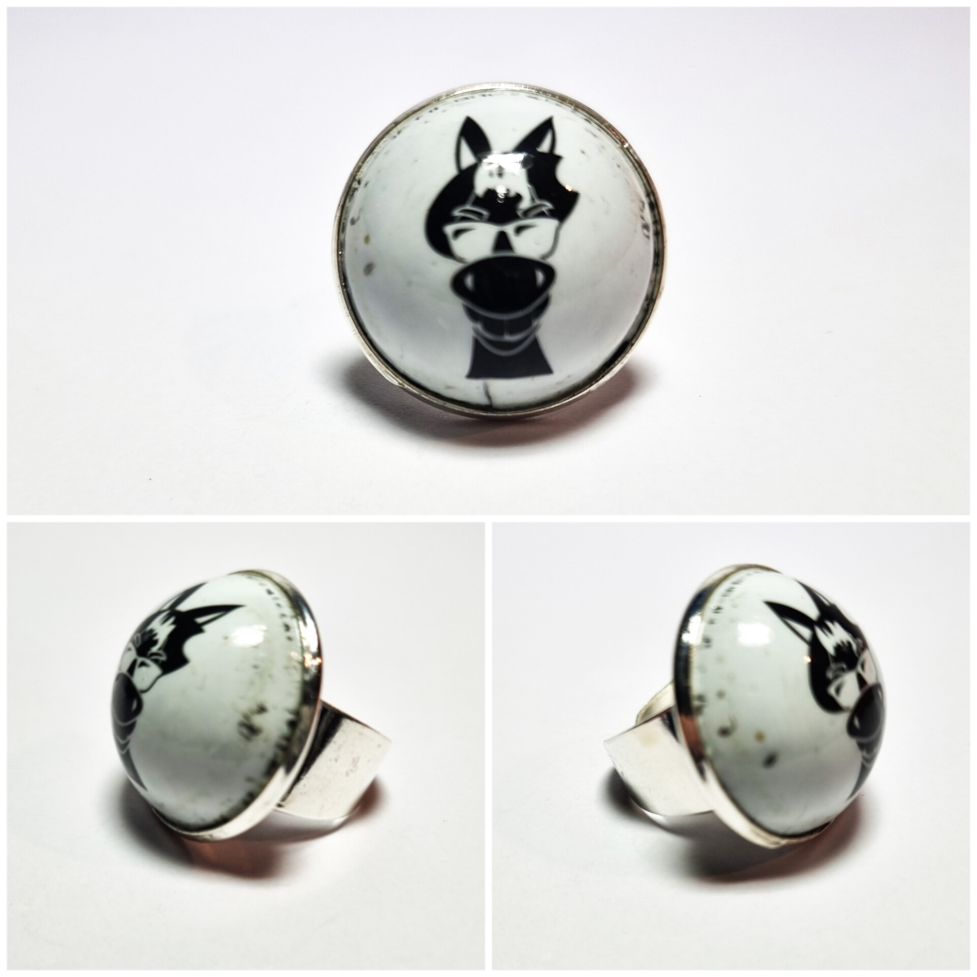 Collage de fotos del Anillo Colección XXL Burro desde varios ángulos