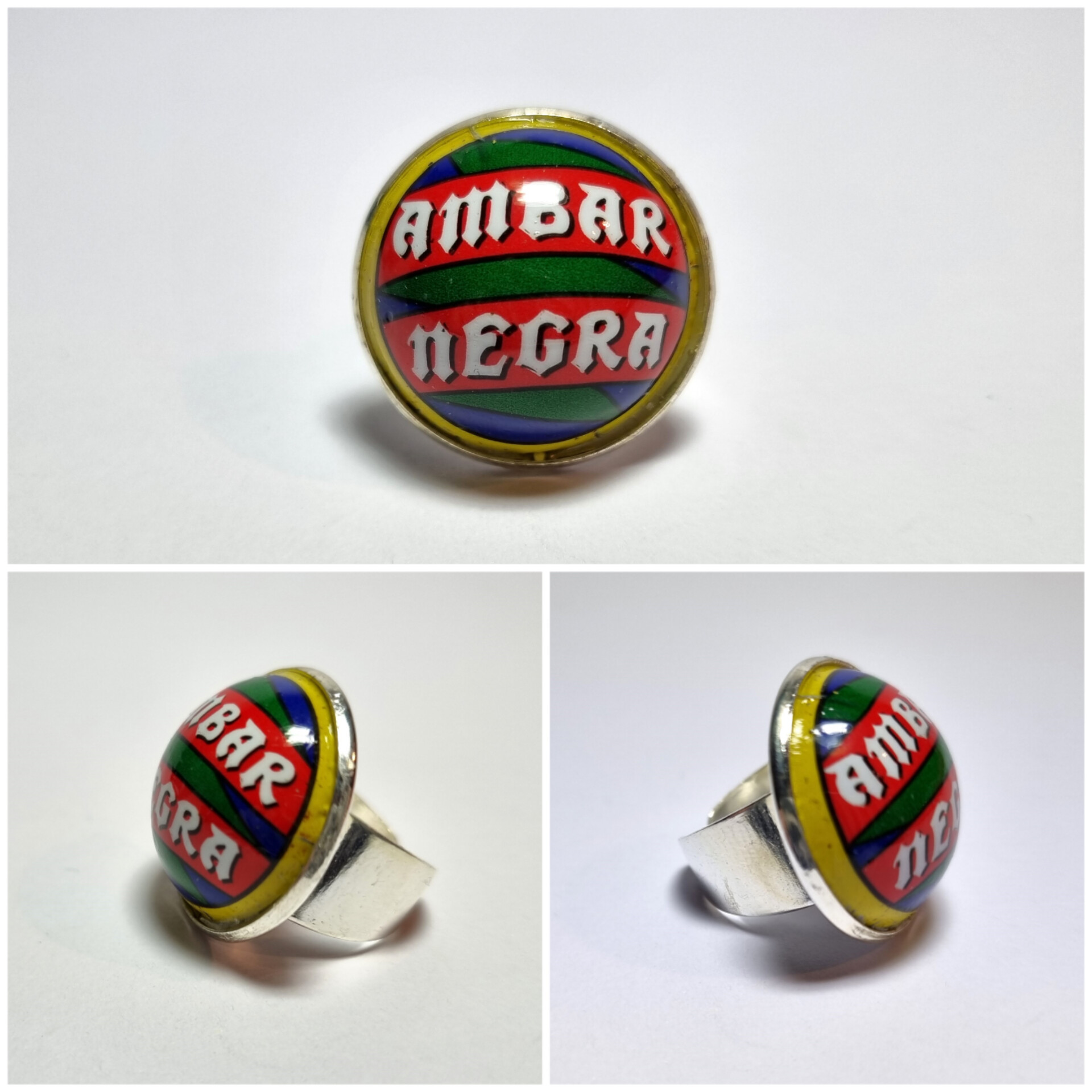 Collage de fotos del Anillo Colección XXL Ámbar desde varios ángulos