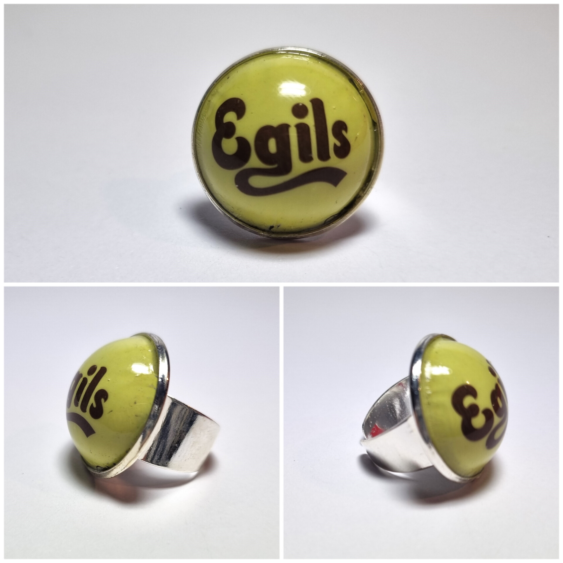 Collage de fotos del Anillo Colección XXL Egils desde varios ángulos