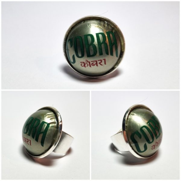Collage de fotos del Anillo Colección XXL Cobra desde varios ángulos