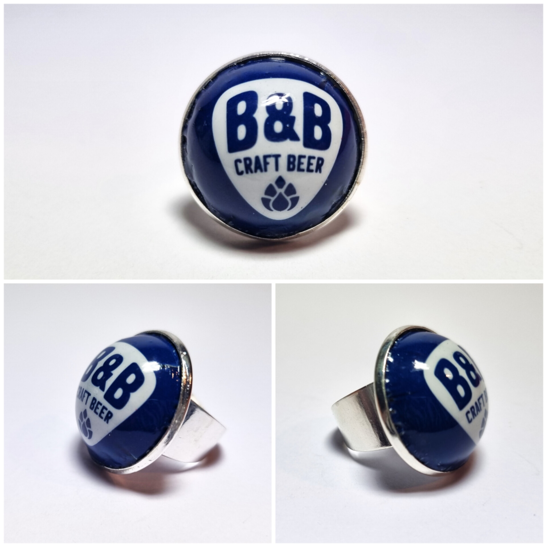 Collage de fotos del Anillo Colección XXL B&B desde varios ángulos