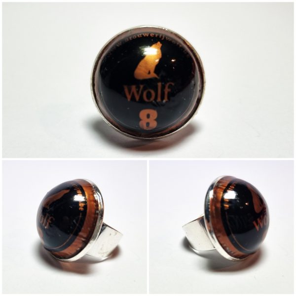Collage de fotos del Anillo Colección XXL Wolf 8 desde varios ángulos