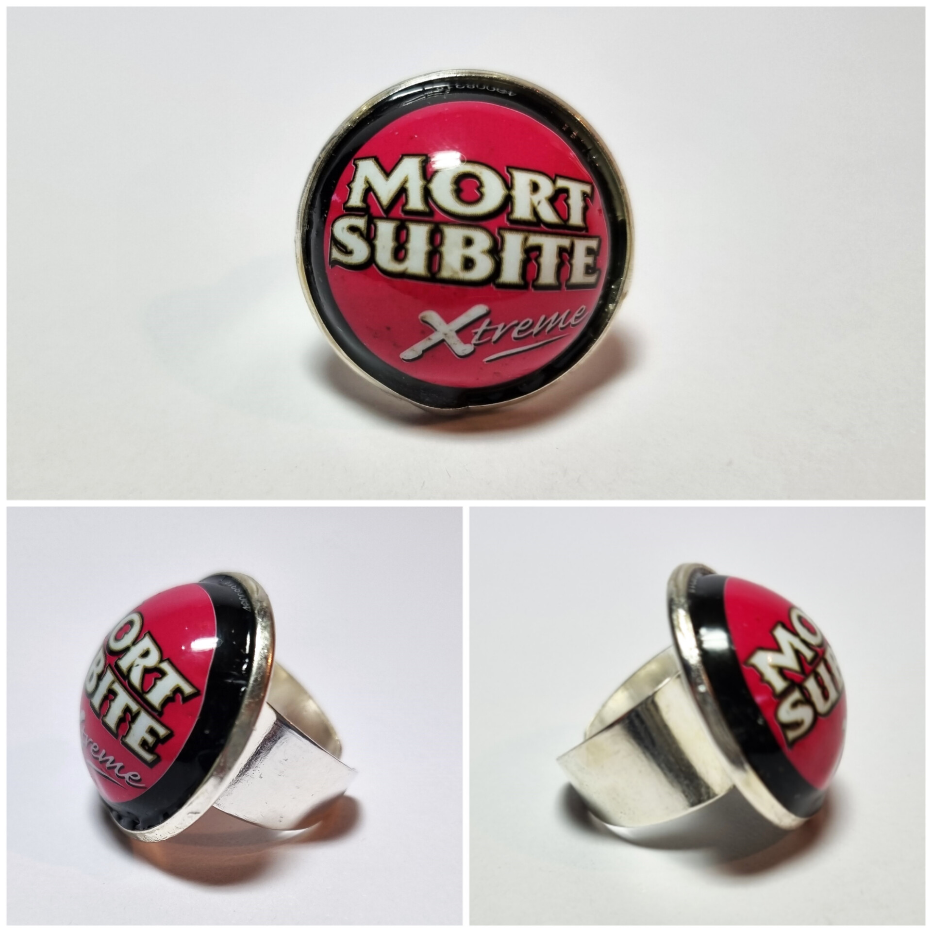 Collage de fotos del Anillo Coleccion XXL Mort Subite desde varios ángulos
