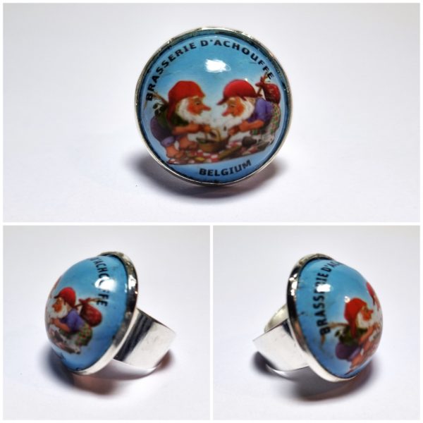 Collage de fotos del Anillo Colección XXL Chouffe Soleil desde varios ángulos