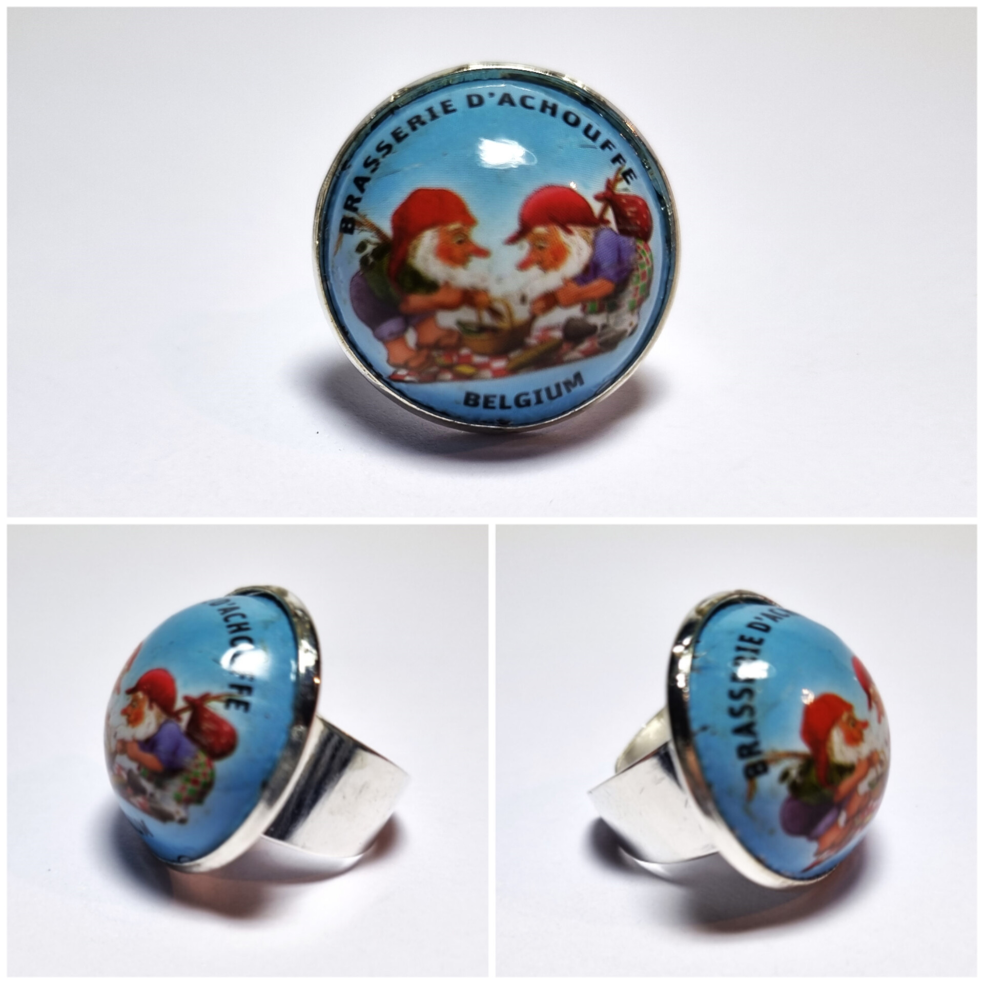 Collage de fotos del Anillo Colección XXL Chouffe Soleil desde varios ángulos