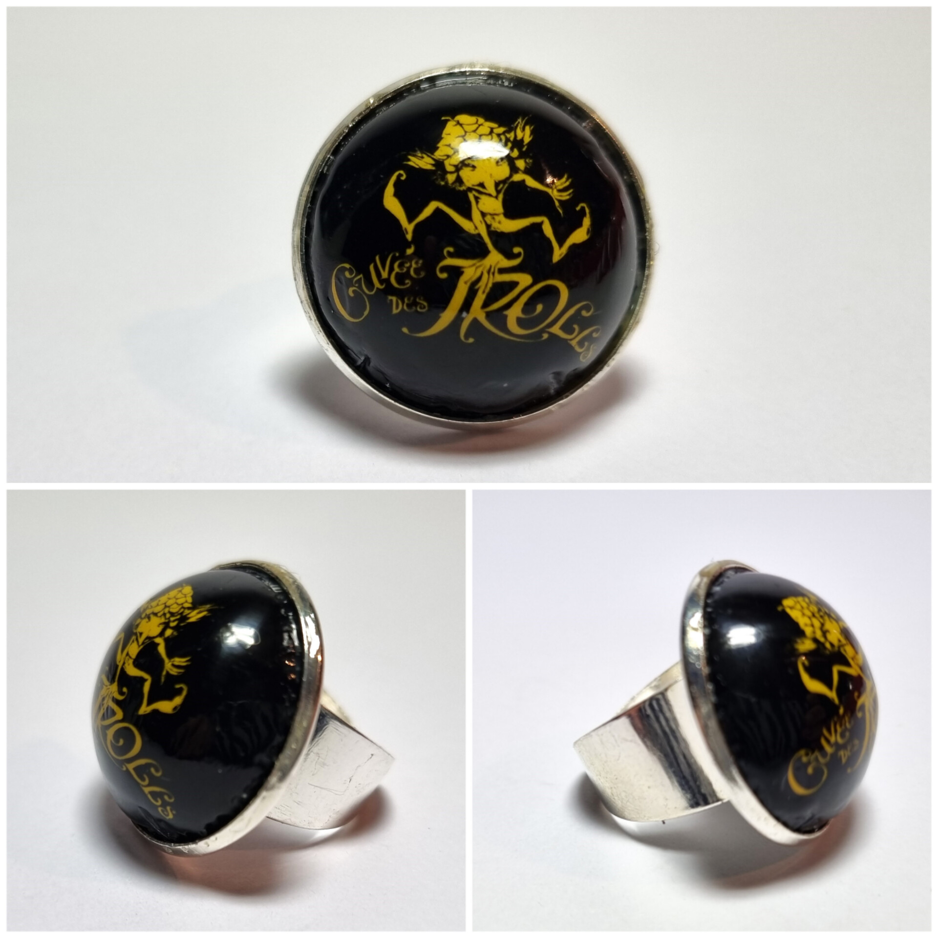 Collage de fotos del Anillo Colección XXL Trolls desde varios ángulos