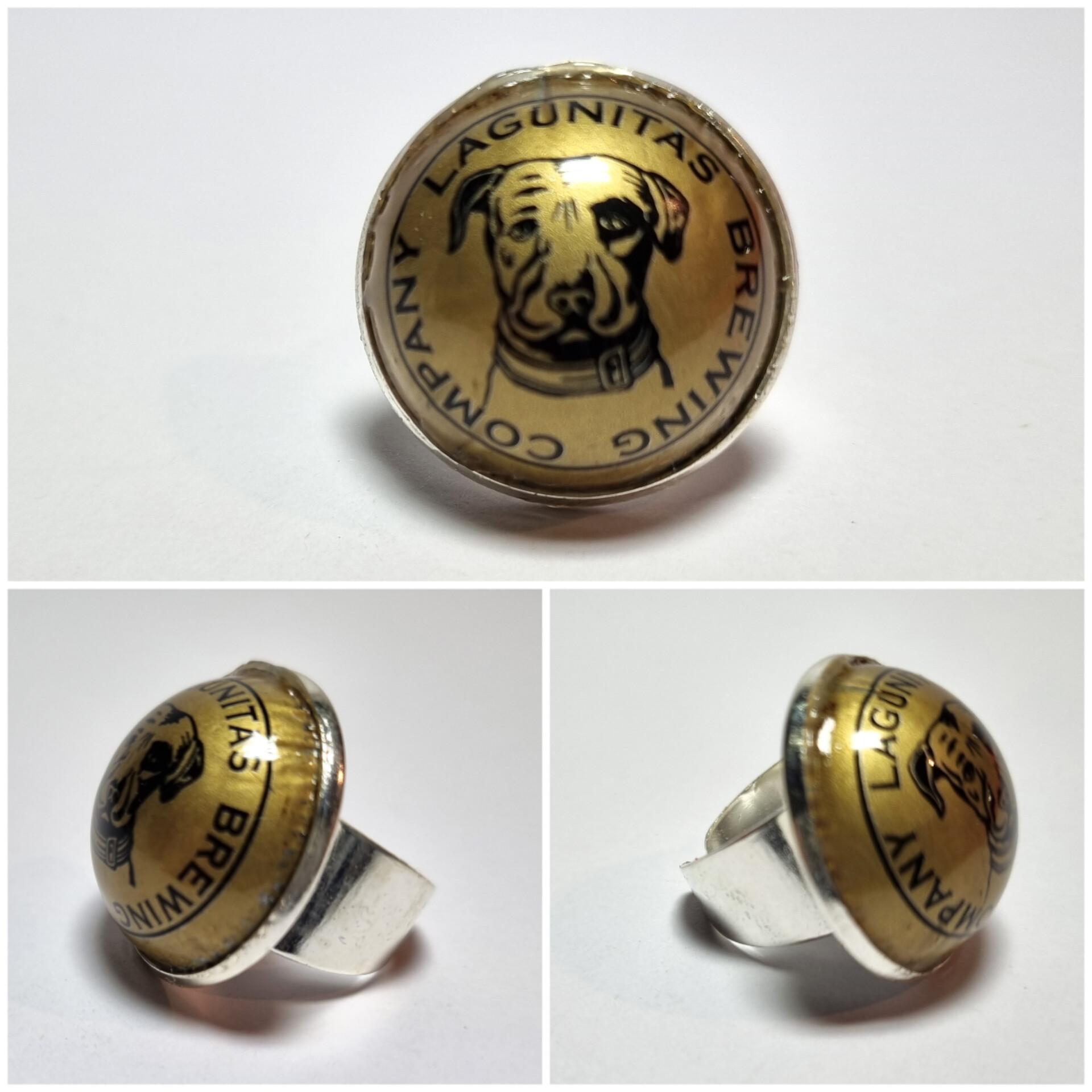 Collage de fotos del Anillo Colección XXL Lagunitas desde varios ángulos