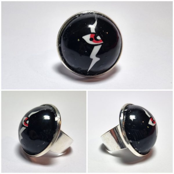 Collage de fotos del Anillo Colección XXL Ojo desde varios ángulos