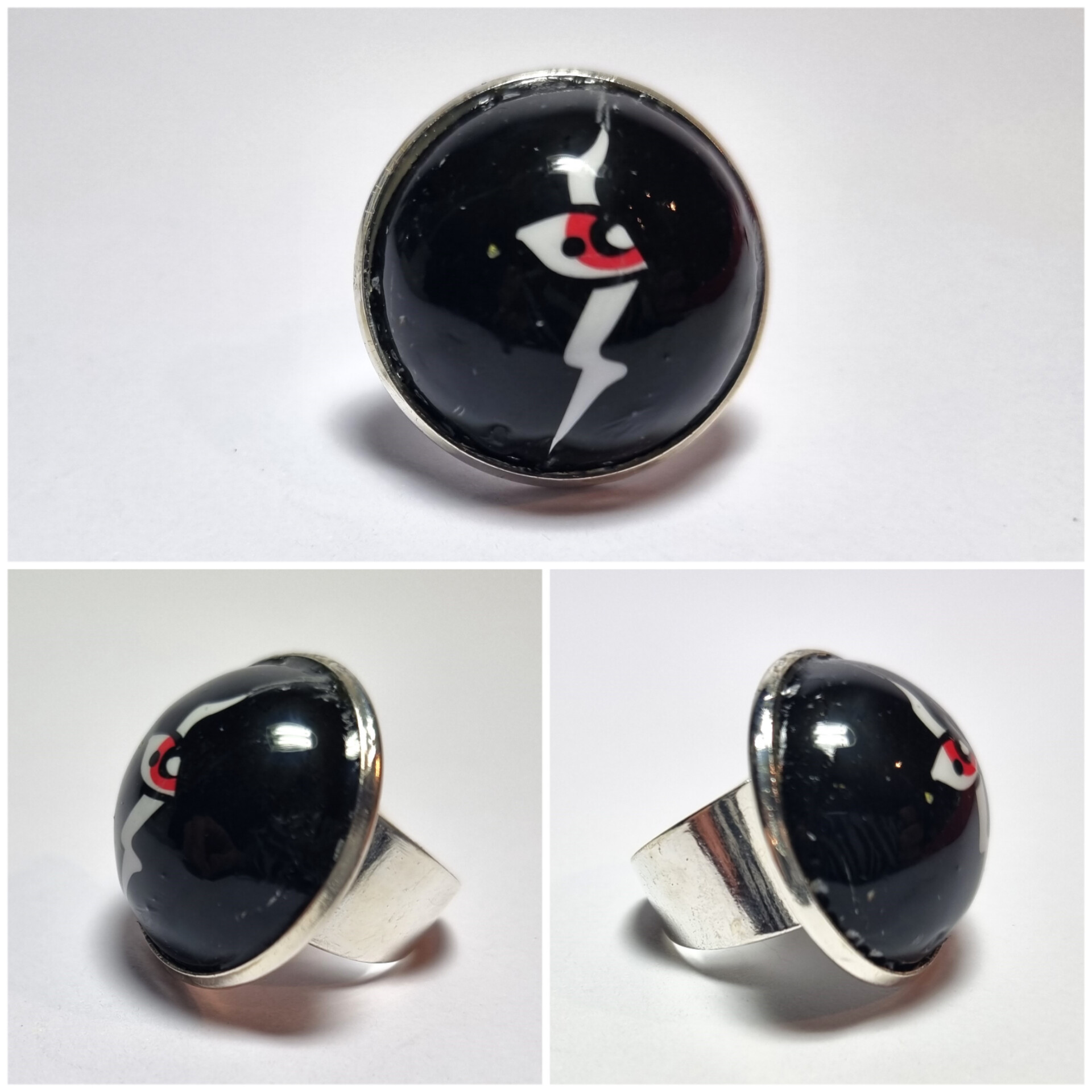 Collage de fotos del Anillo Colección XXL Ojo desde varios ángulos