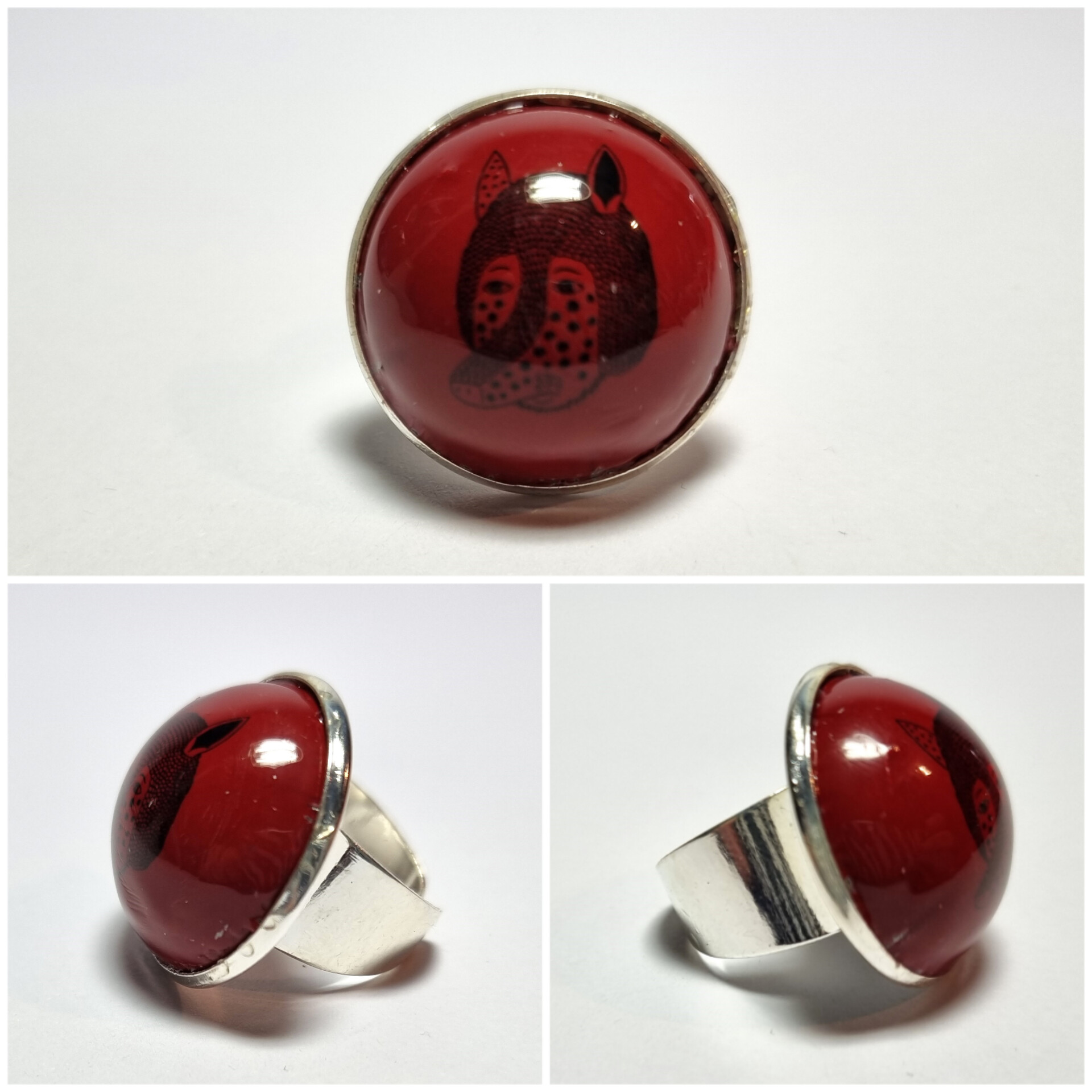 Collage de fotos del Anillo Colección XXL Kadabra desde varios ángulos
