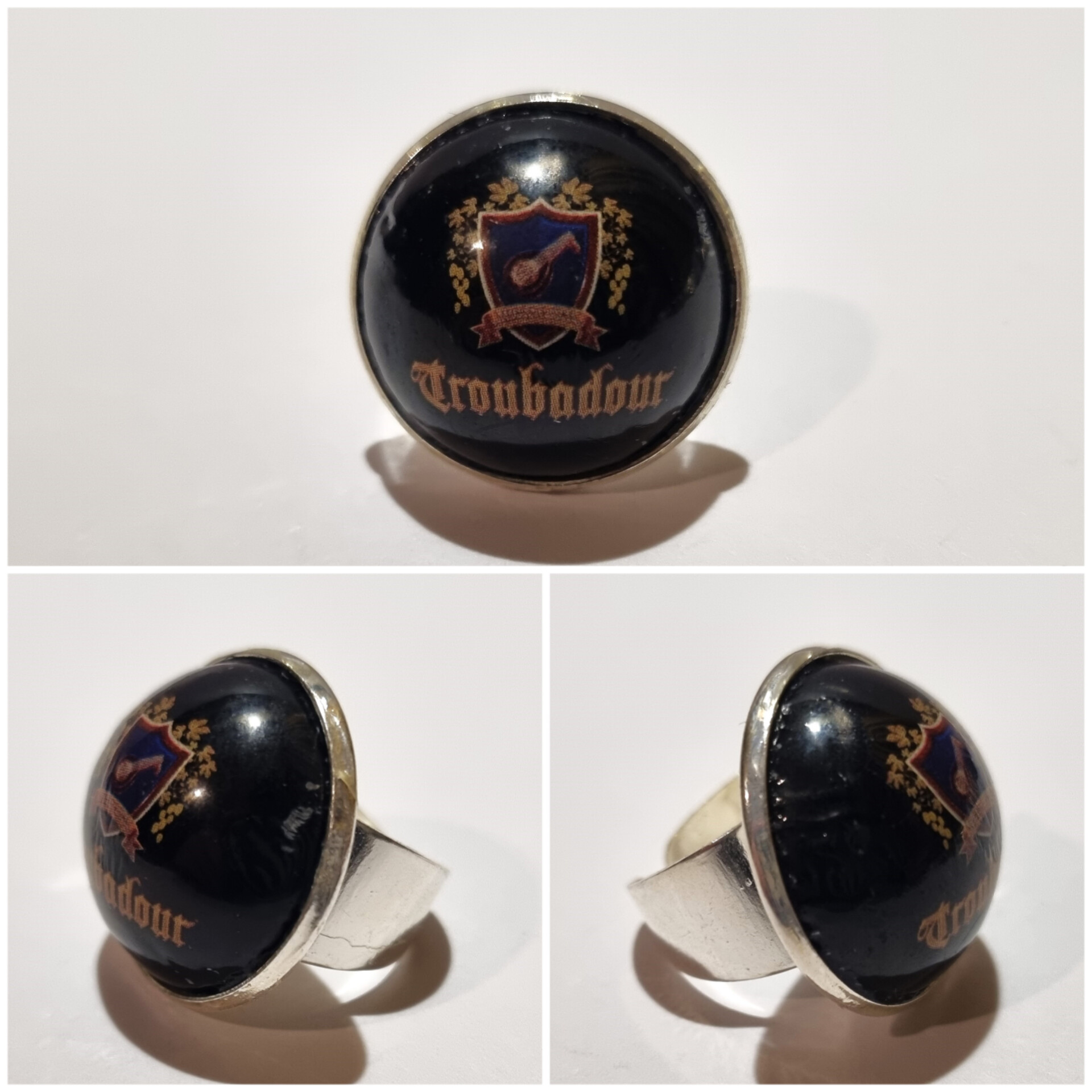 Collage de fotos del Anillo Colección XXL Troubadour Stout desde varios ángulos