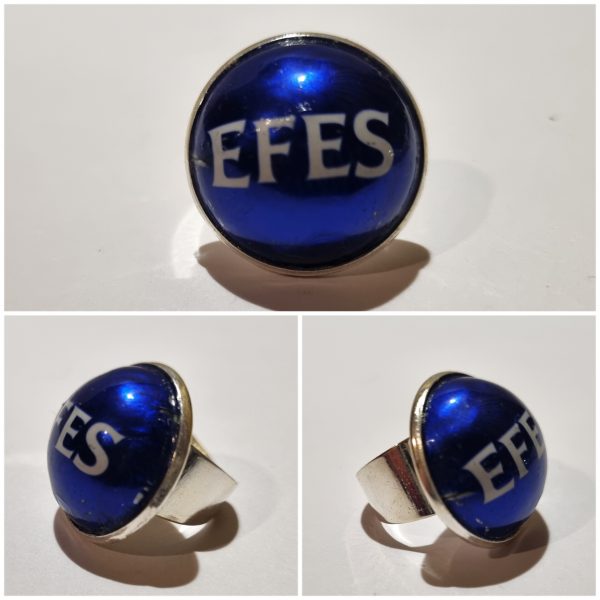 Collage de fotos del Anillo Colección XXL Efes desde varios ángulos