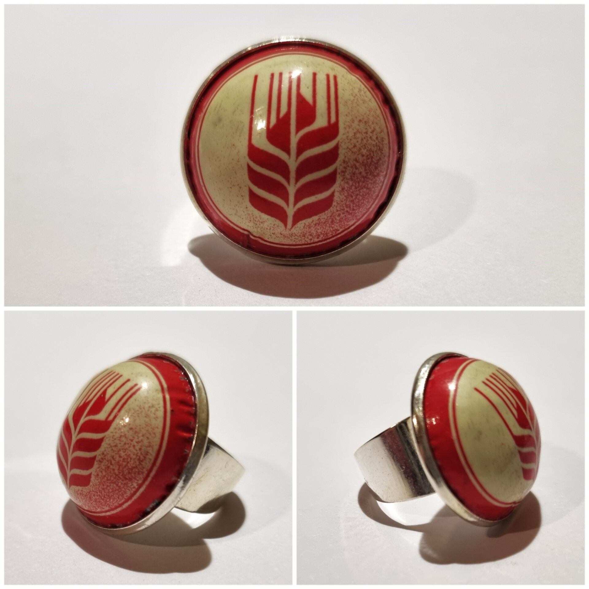Collage de fotos del Anillo Colección XXL Espiga IPA desde varios ángulos