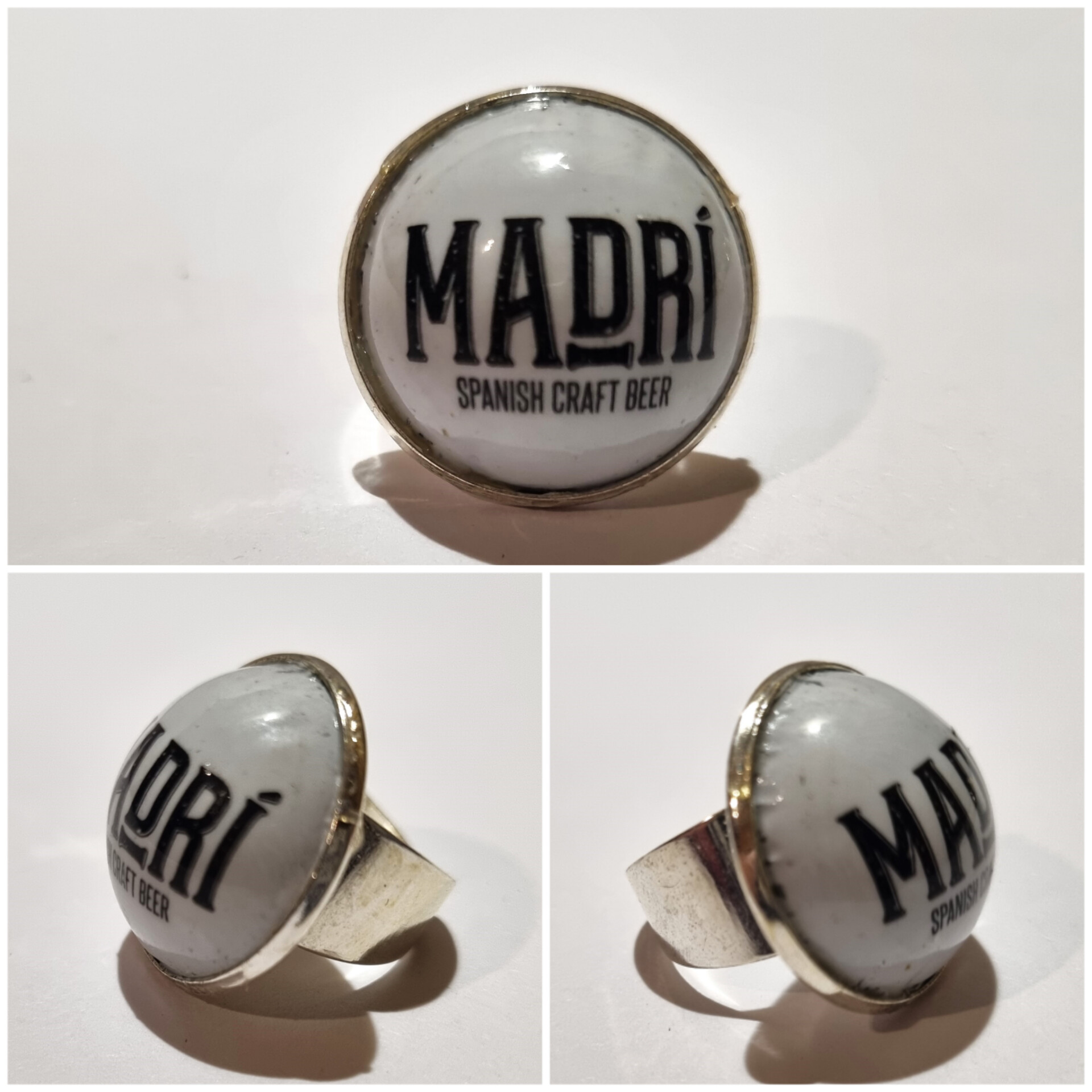Collage de fotos del Anillo Colección XXL Madrí desde varios ángulos