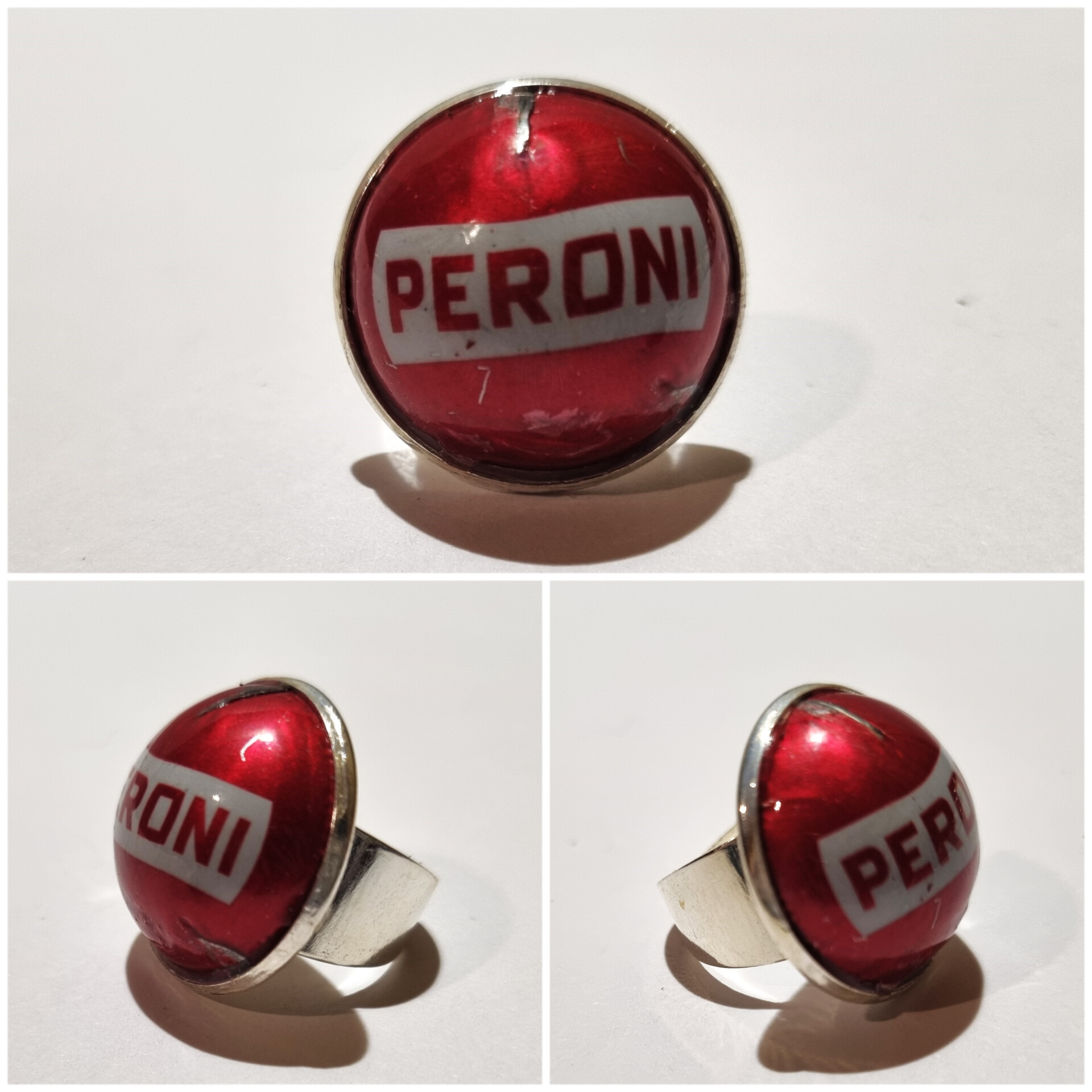 Collage de fotos del Anillo Colección XXL Peroni desde varios ángulos