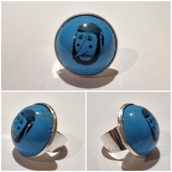 Collage de fotos del Anillo Colección XXL Kadabra Golden desde varios ángulos