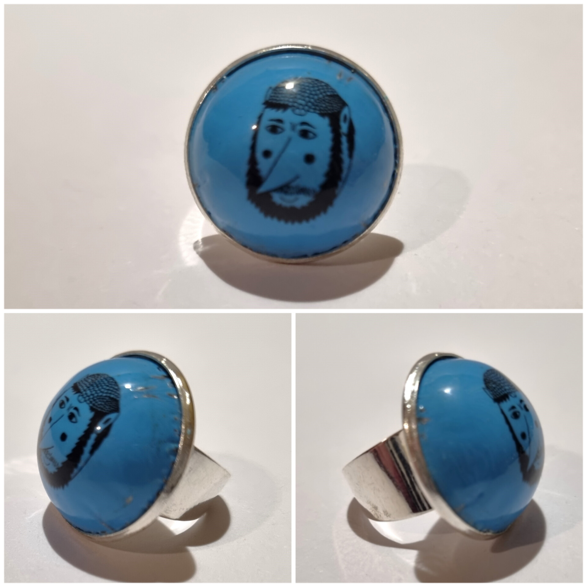 Collage de fotos del Anillo Colección XXL Kadabra Golden desde varios ángulos