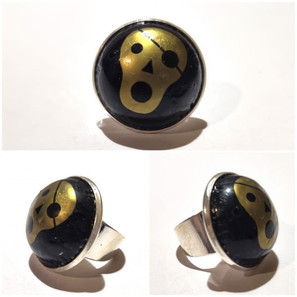 Collage de fotos del Anillo Colección XXL La Pirata desde varios ángulos