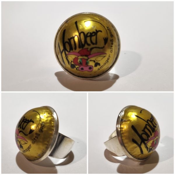 Collage de fotos del Anillo Colección XXL Hombeer desde varios ángulos