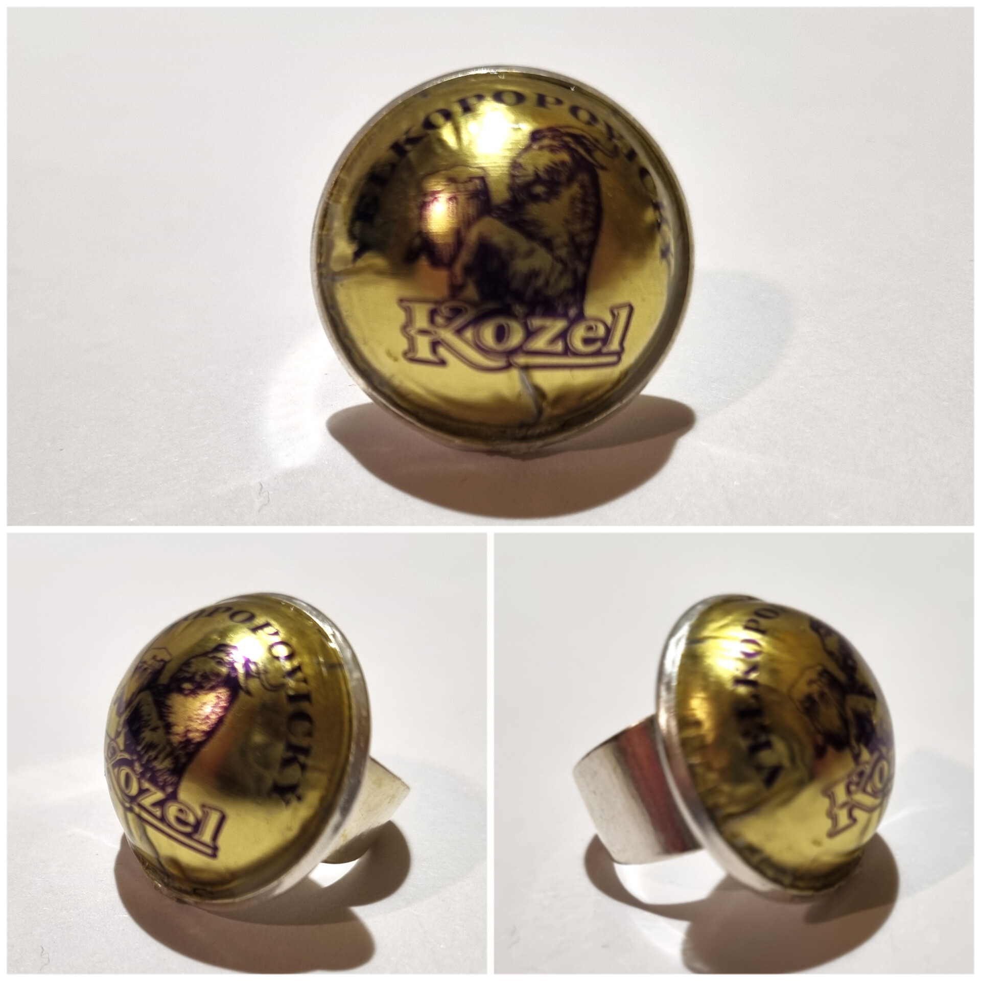 Collage de fotos del Anillo Colección XXL Kozel desde varios ángulos