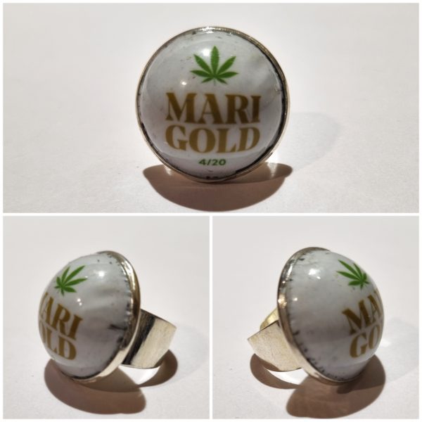 Collage de fotos del Anillo Colección XXL Mari Gold desde varios ángulos
