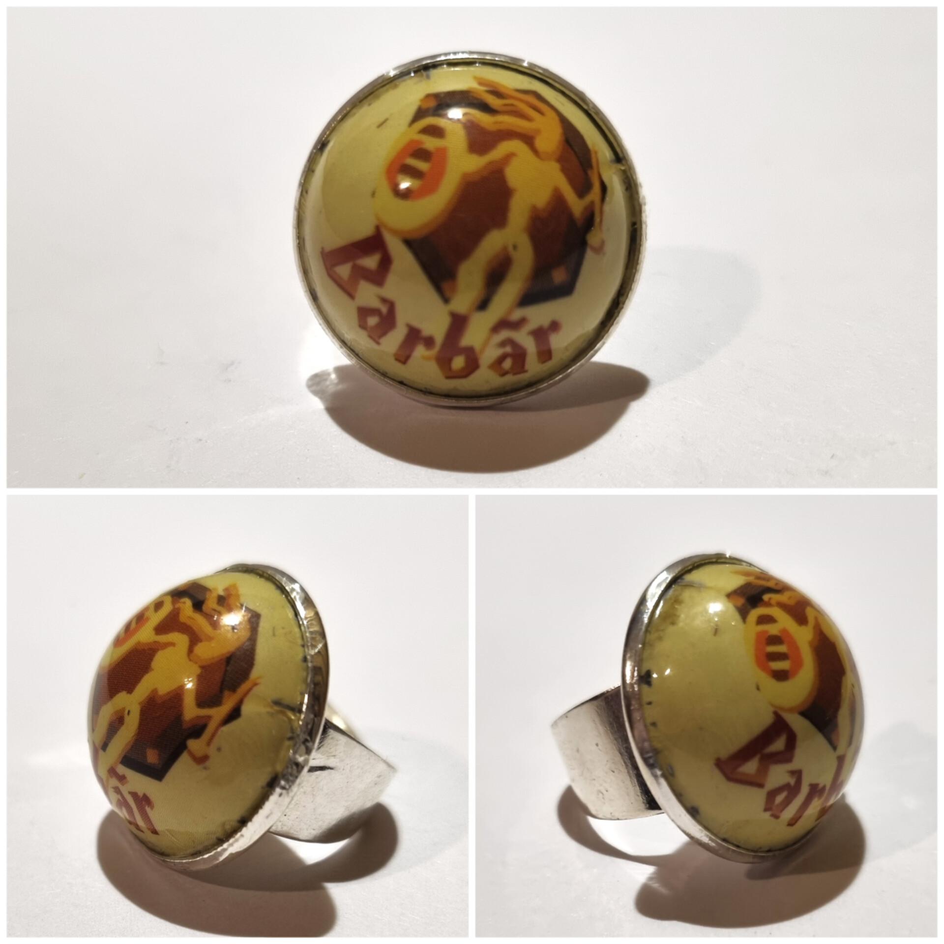 Collage de fotos del Anillo Colección XXL Barbar desde varios ángulos