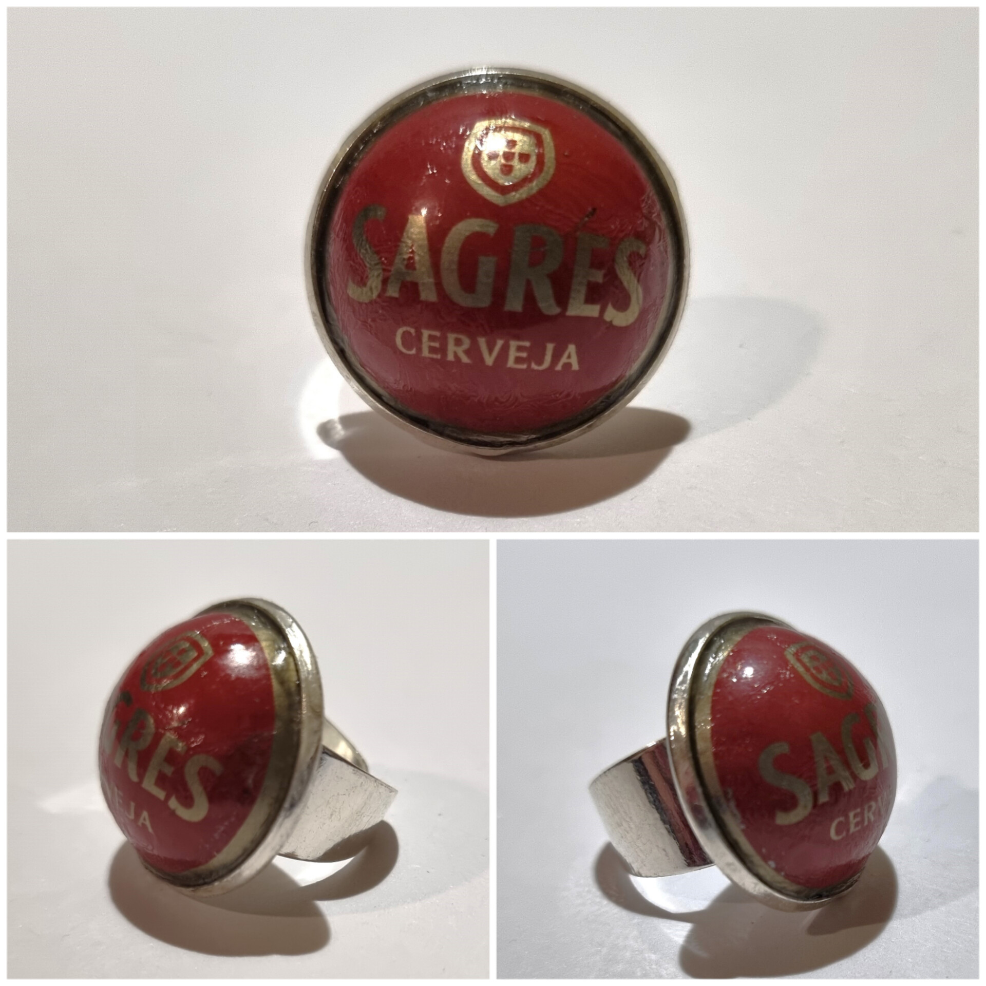 Collage de fotos del Anillo Colección XXL Sagres desde varios ángulos
