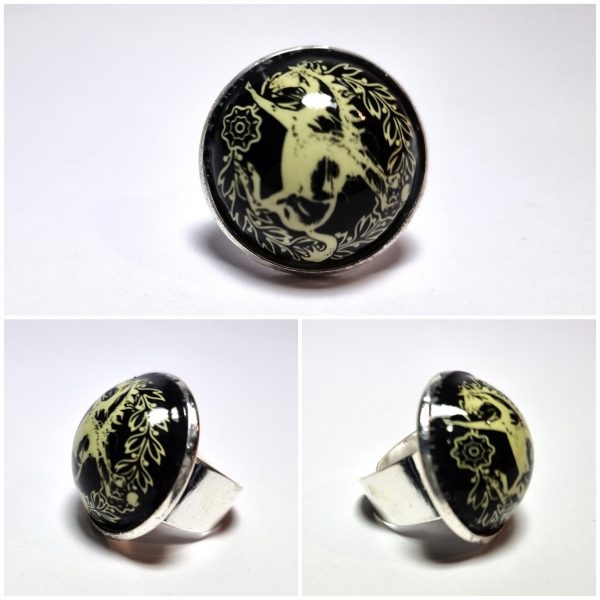 Collage de fotos del Anillo Colección XXL Horse desde varios ángulos