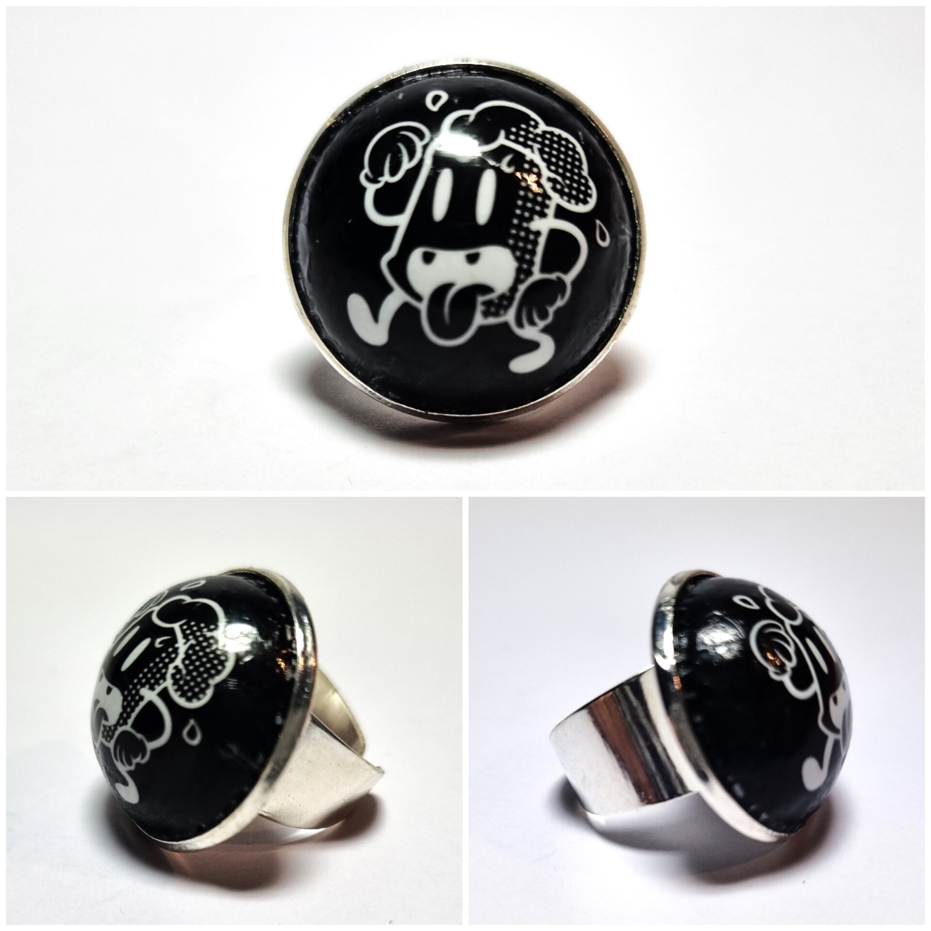 Collage de fotos del Anillo Colección XXL Jarrota desde varios ángulos