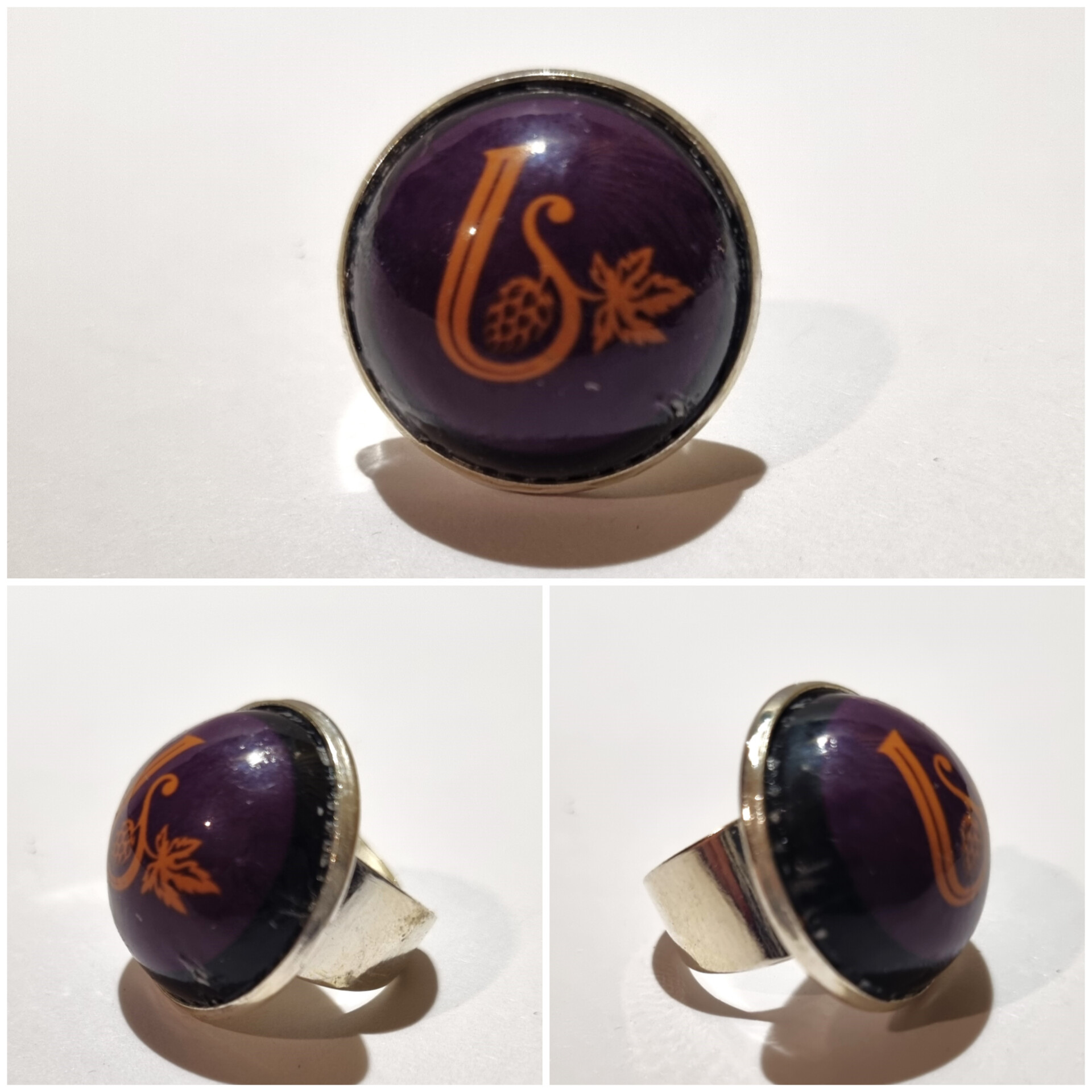 Collage de fotos del Anillo Colección XXL Lúpulo desde varios ángulos