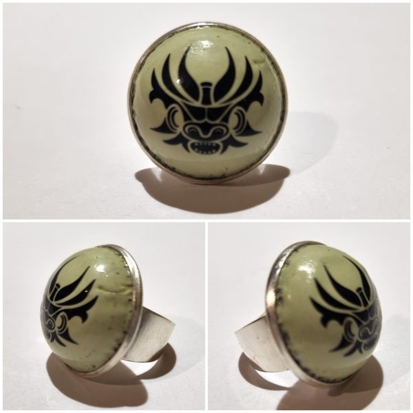 Collage de fotos del Anillo Colección XXL Dragon desde varios ángulos