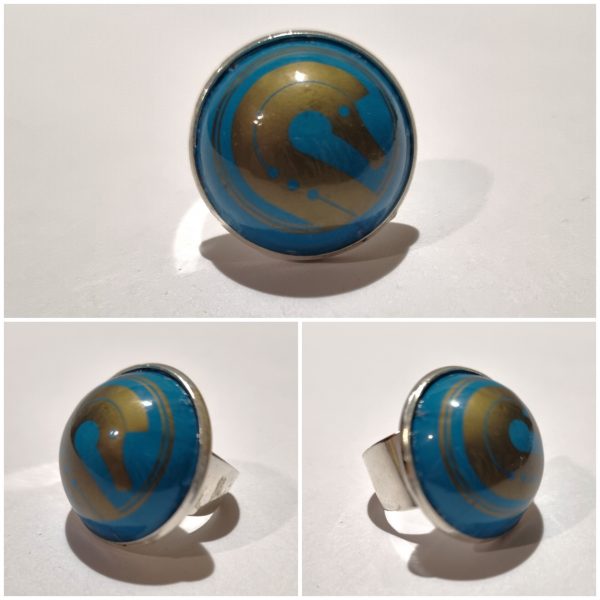 Collage de fotos del Anillo Colección XXL Caballito A desde varios ángulos