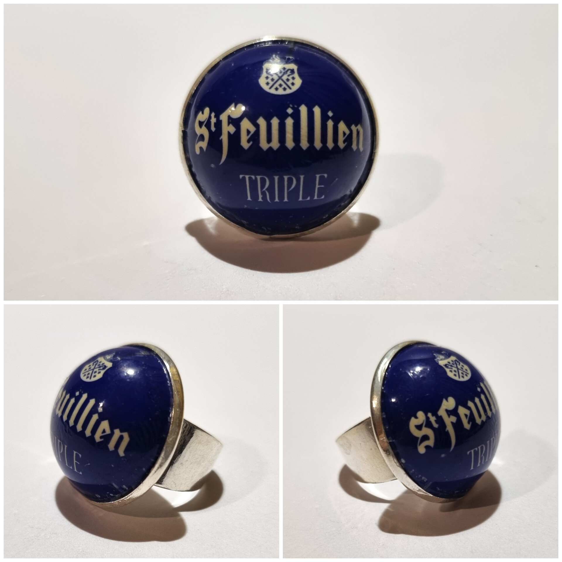 Collage de fotos del Anillo Colección XXL St Feuillien desde varios ángulos