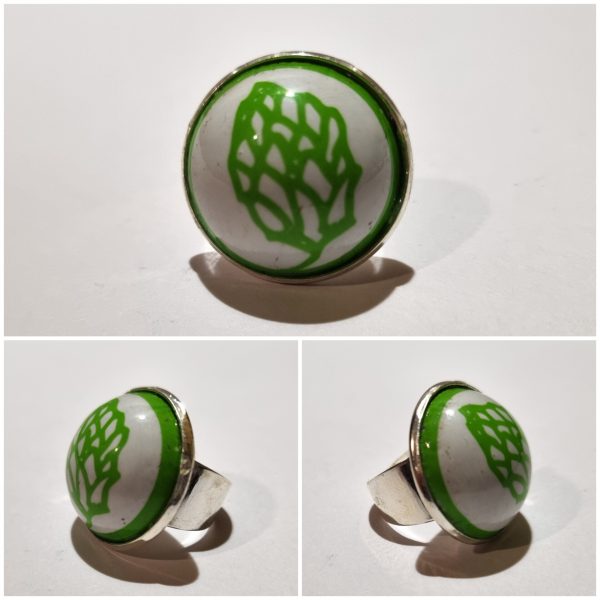 Collage de fotos del Anillo Colección XXL Lupulo desde varios ángulos