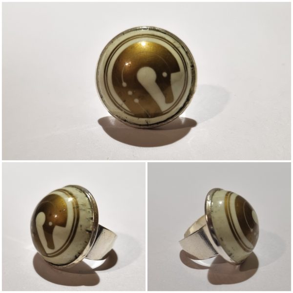 Collage de fotos del Anillo Colección XXL Caballito B desde varios ángulos