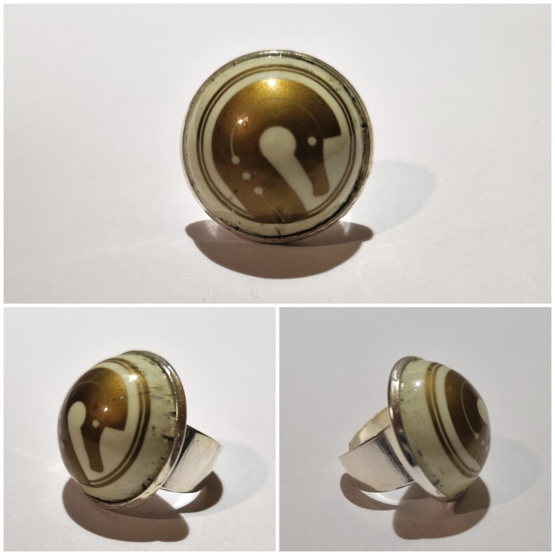 Collage de fotos del Anillo Colección XXL Caballito B desde varios ángulos