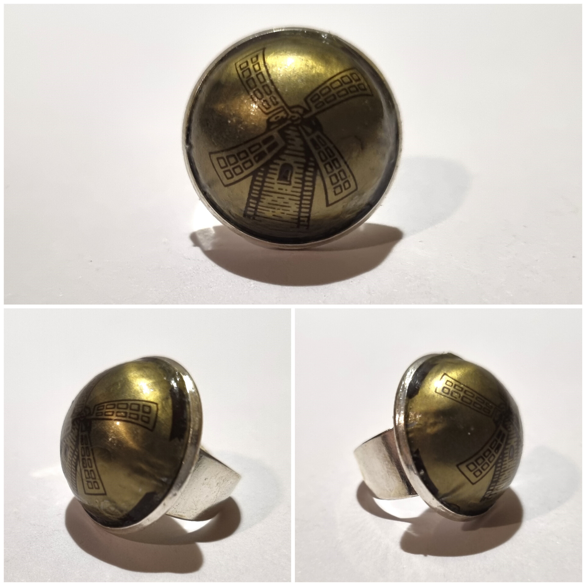 Collage de fotos del Anillo Colección XXL Molino desde varios ángulos