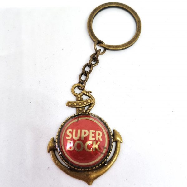 Foto del llavero ancla super bock dorada