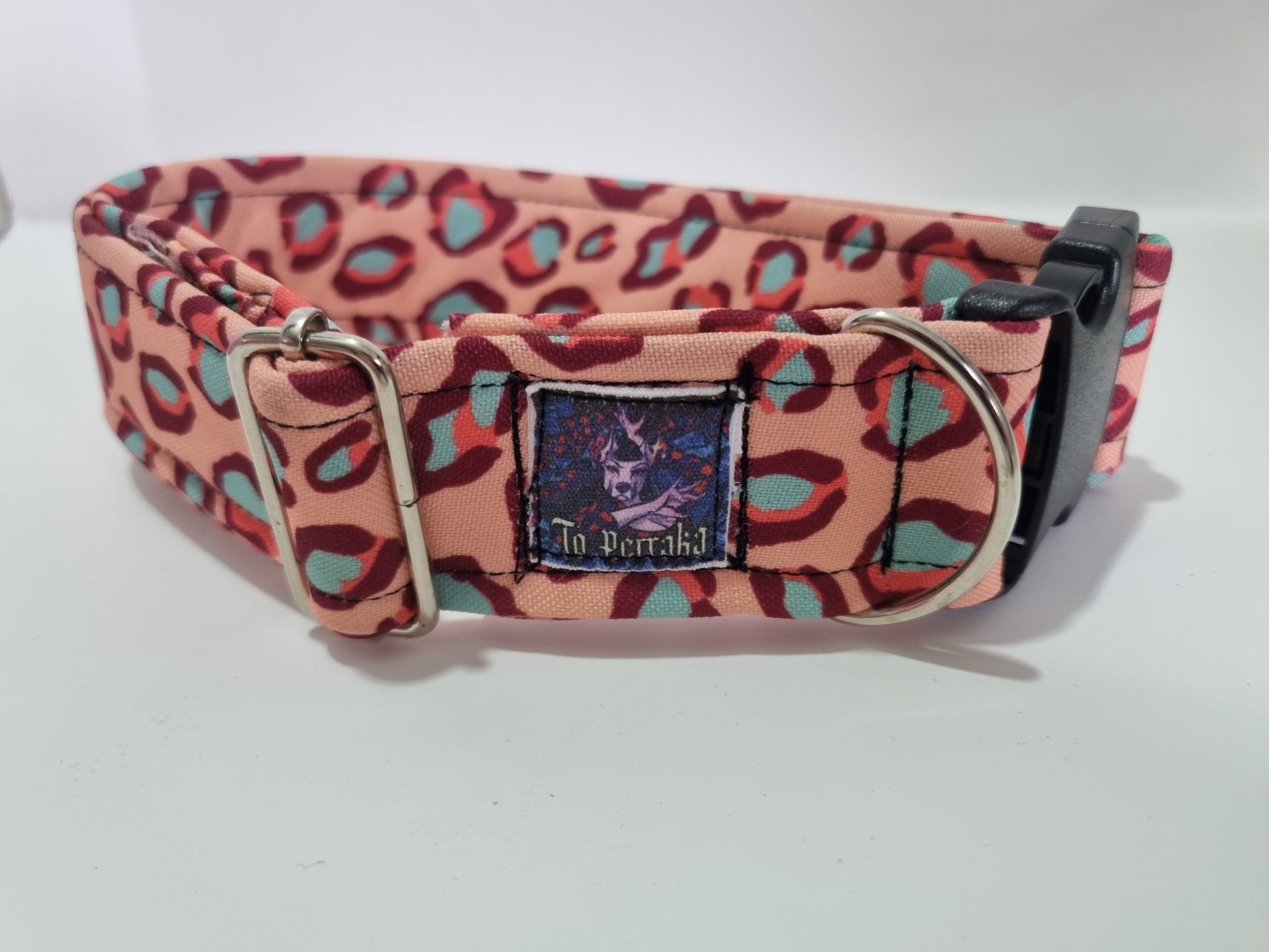 Foto del collar de perro leopardo salmón